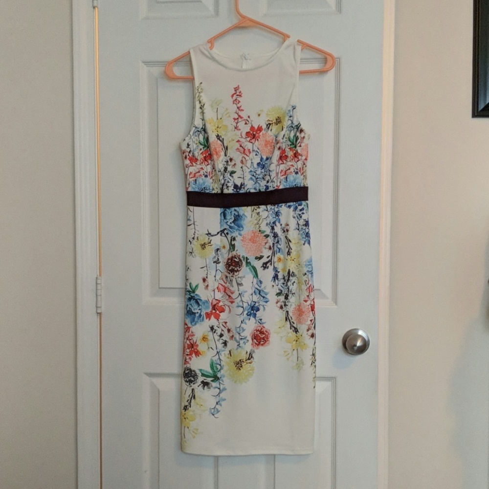 White floral dress